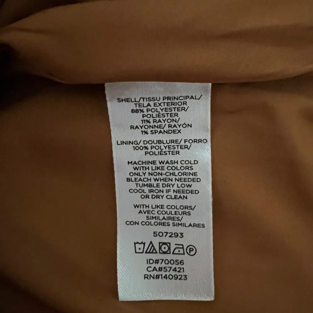 The Loft Camel Lined Secretary skirt size 8 Fall Academia Professional wool like - Image 6