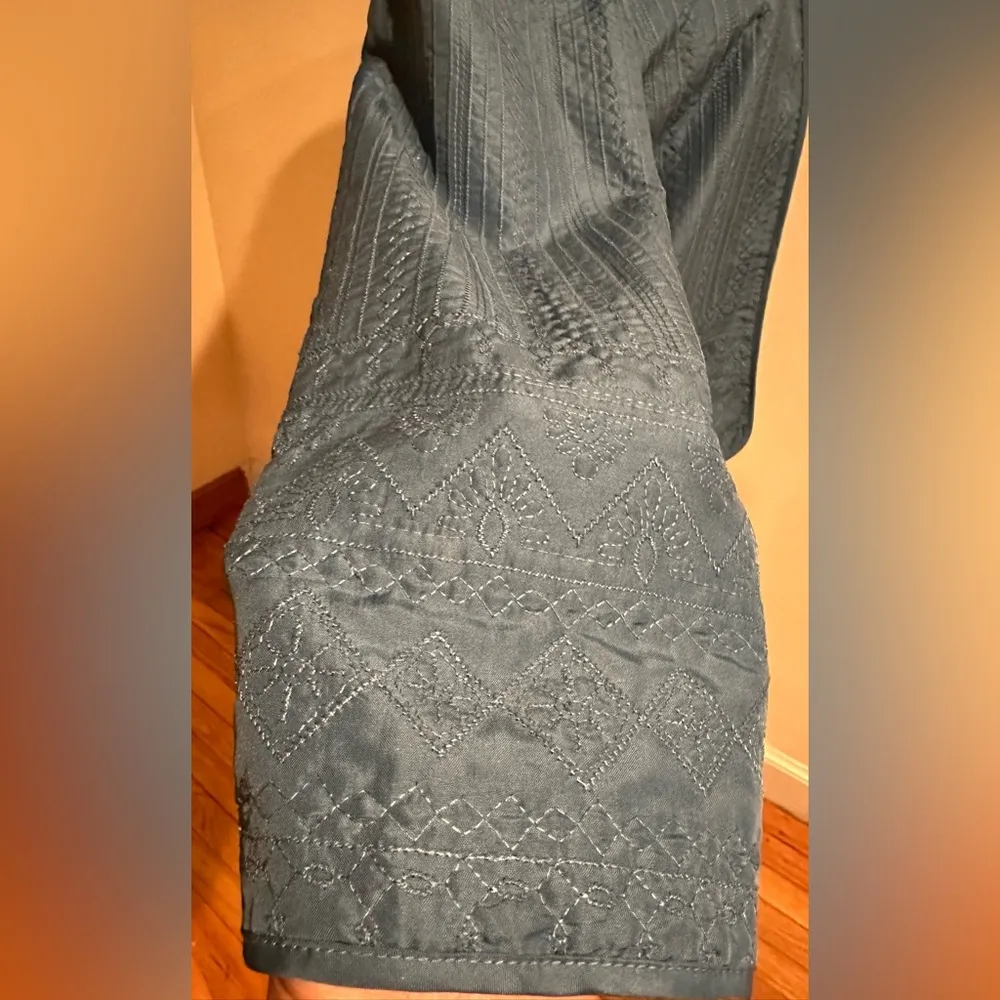 Alfred Dunner Light Blue No Button Jacket. Blue Detailed Thread Sz 14. L… - Image 7