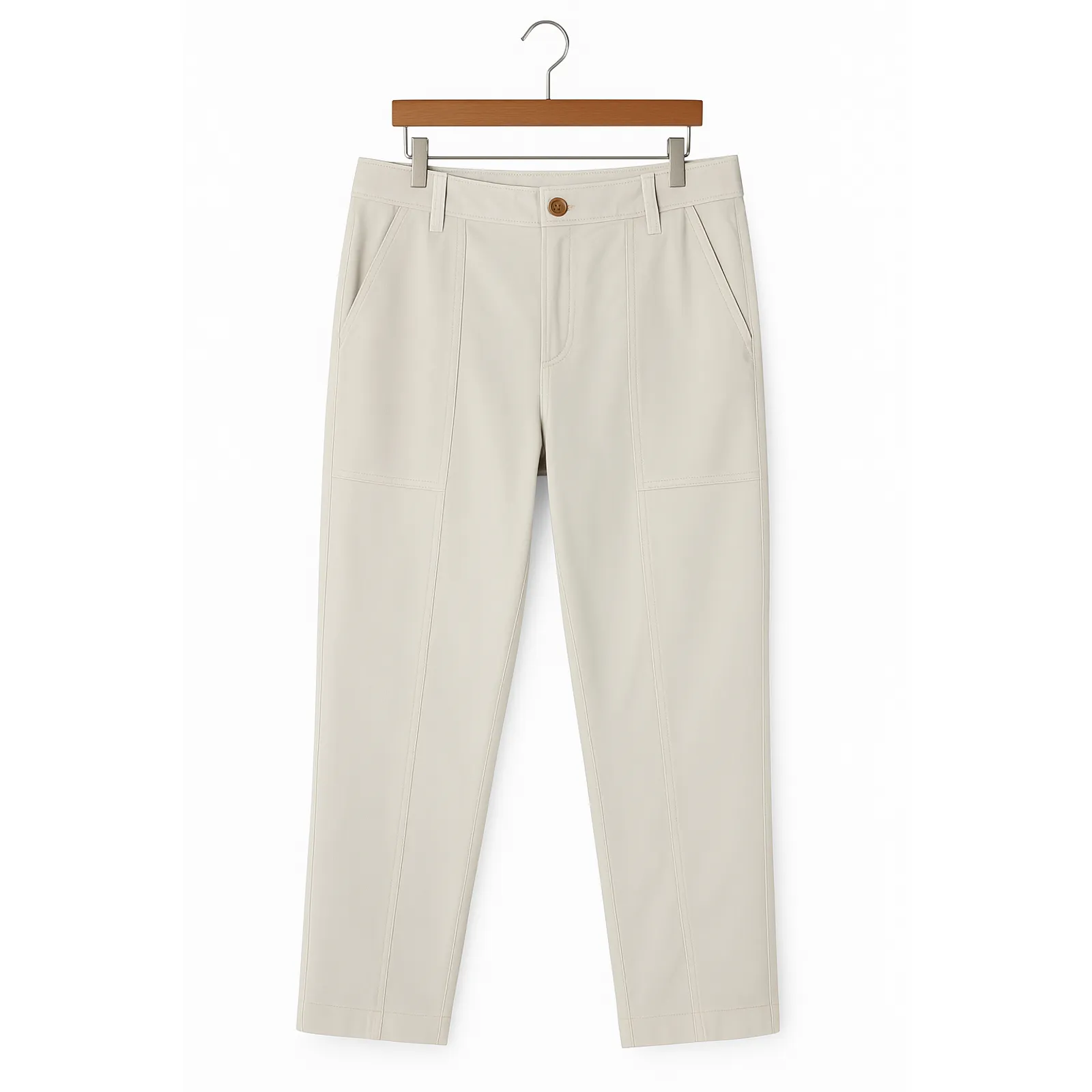 Brunello Cucinelli White Patch Pocket Utility Cotton Pants - Image 2