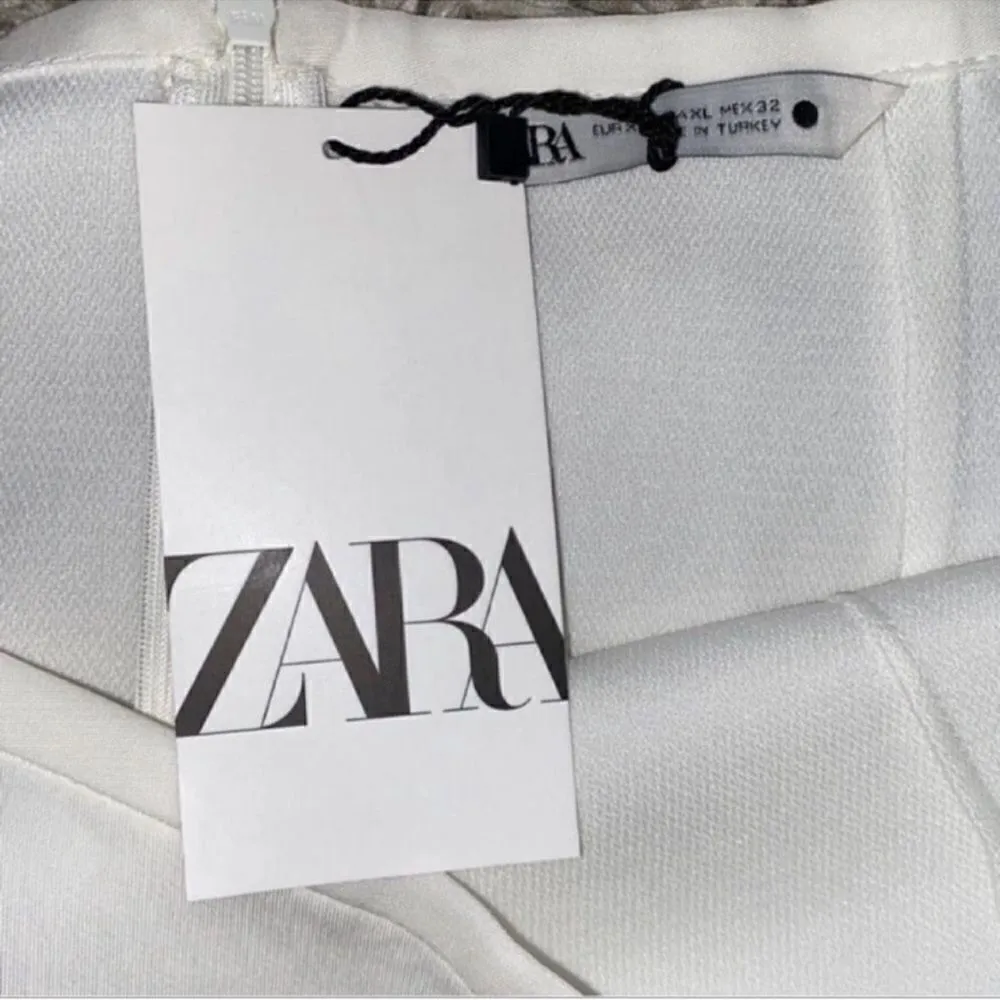 Zara White Mini Off white Skirt(Size XLarge) - Image 5
