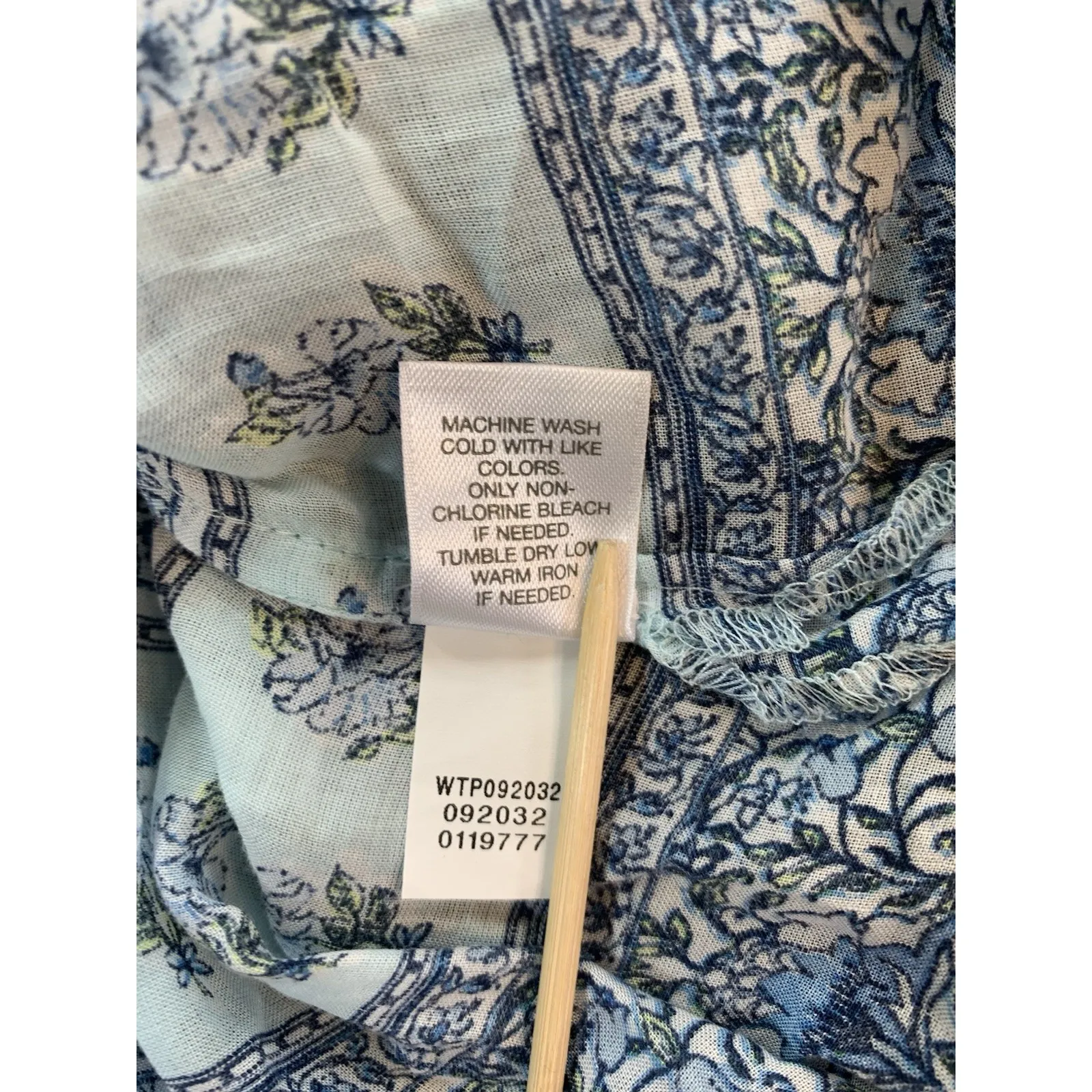 J Jill Tunic Blouse‎ Women Size Small Petite SP Boho Blue Semi Sheer Beachy Pool - Image 7