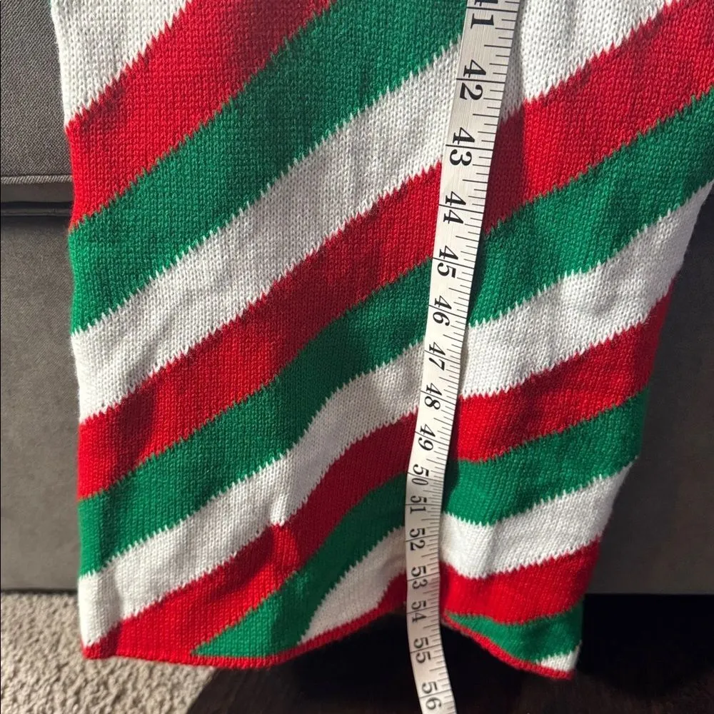 Women’s Spadehill Festive Striped One Piece Sweater Jumpsuit Candy Cane Size L Red Size L - Image 10
