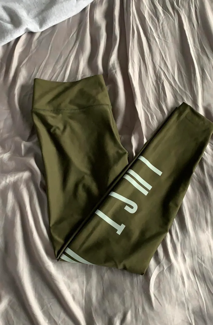 Nike Olive Green Leggings - Image 2