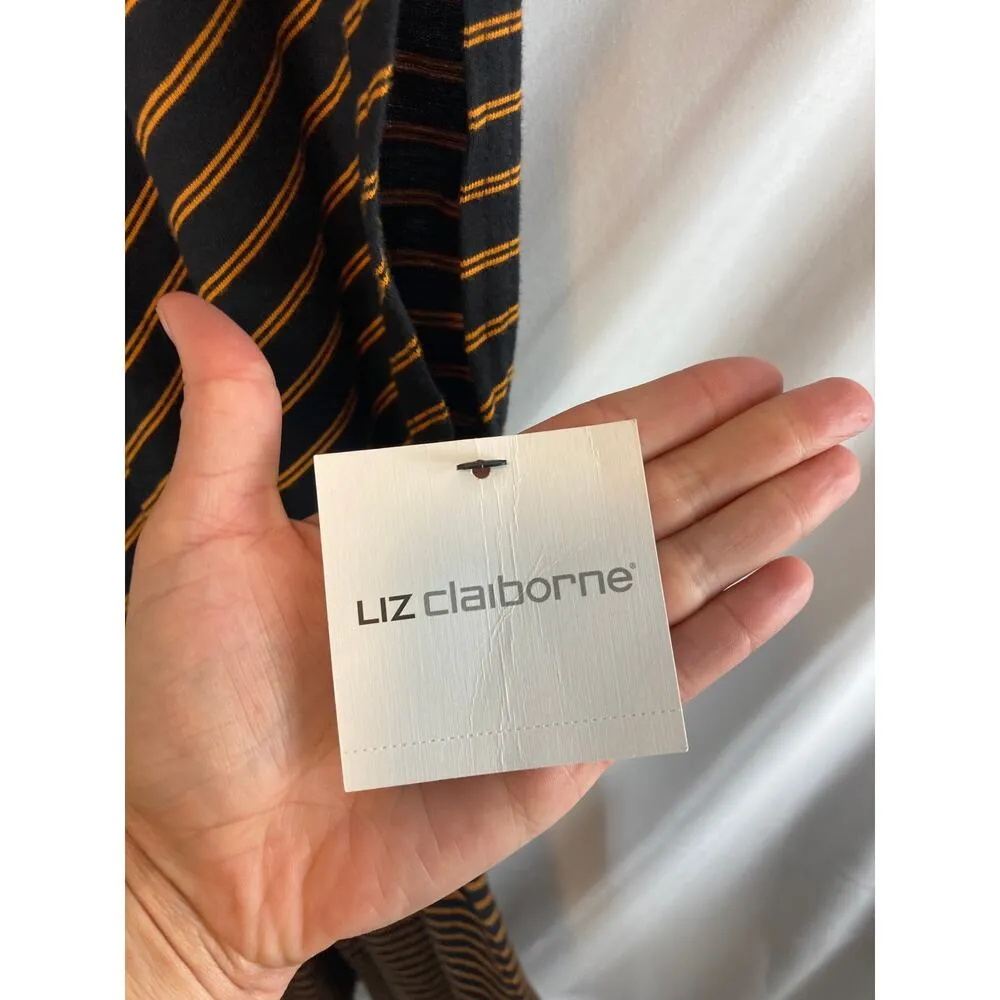 NWT Liz Claiborne Striped Faux Wrap Dress Size XXL - Image 4
