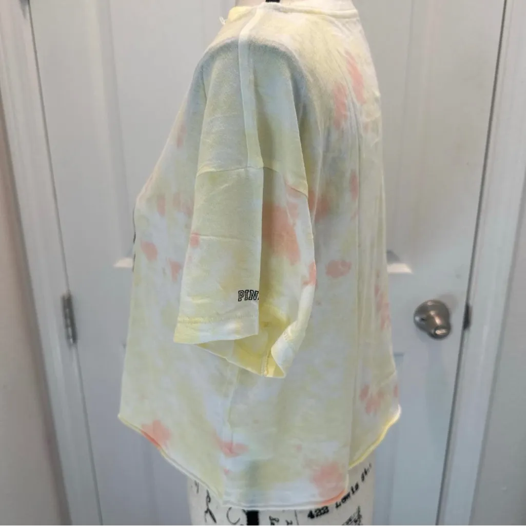 PINK Victoria’s Secret Tie-Dye Smiley Face Top - Image 2