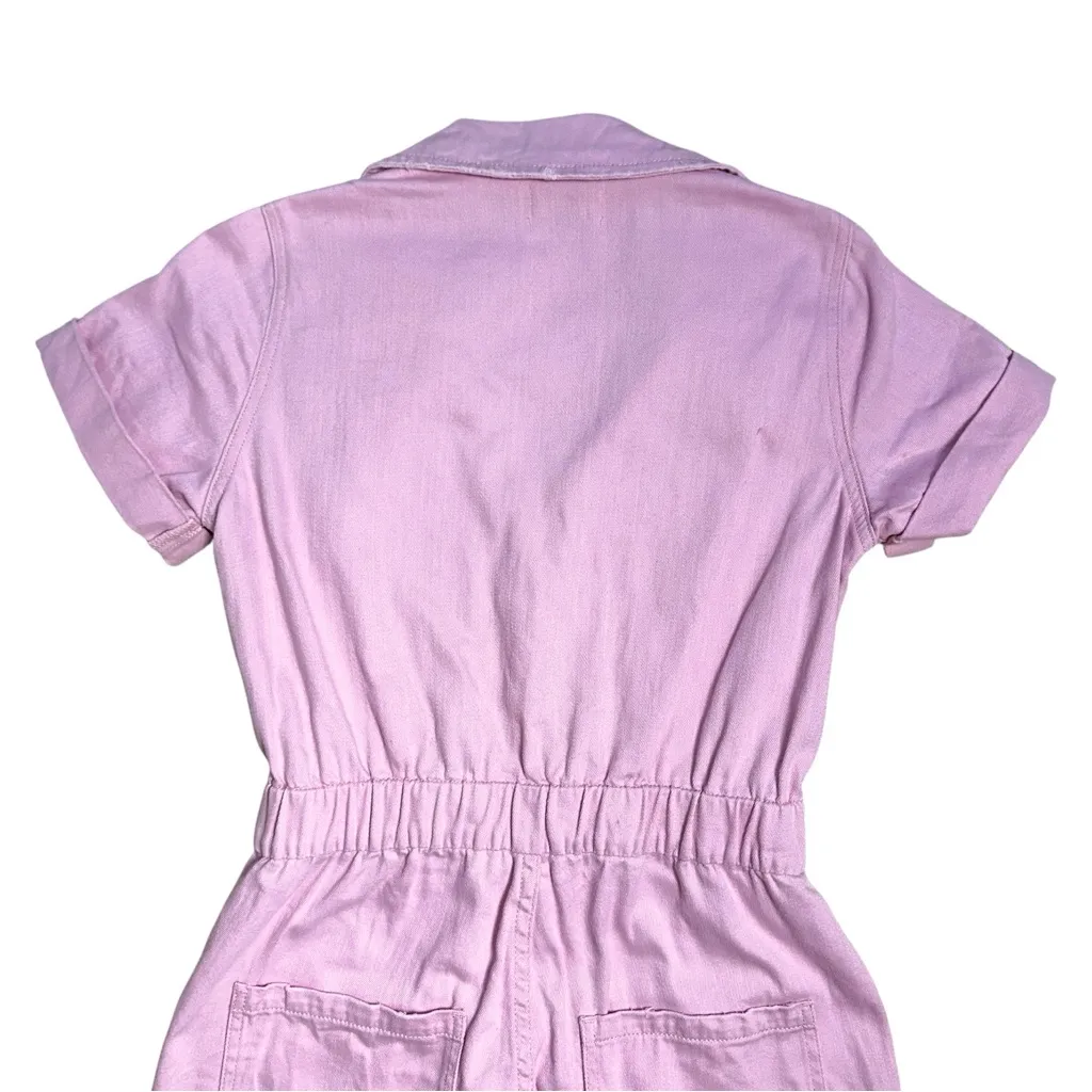Show Me Your Mumu Pink Denim Cannon Jumpsuit Womens Small - Image 5