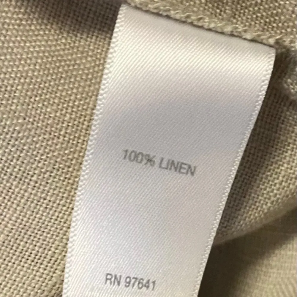 J Jill Love Linen Pants Womens Beige Wide Leg Cropped Pull On Size Petite Medium - Image 7