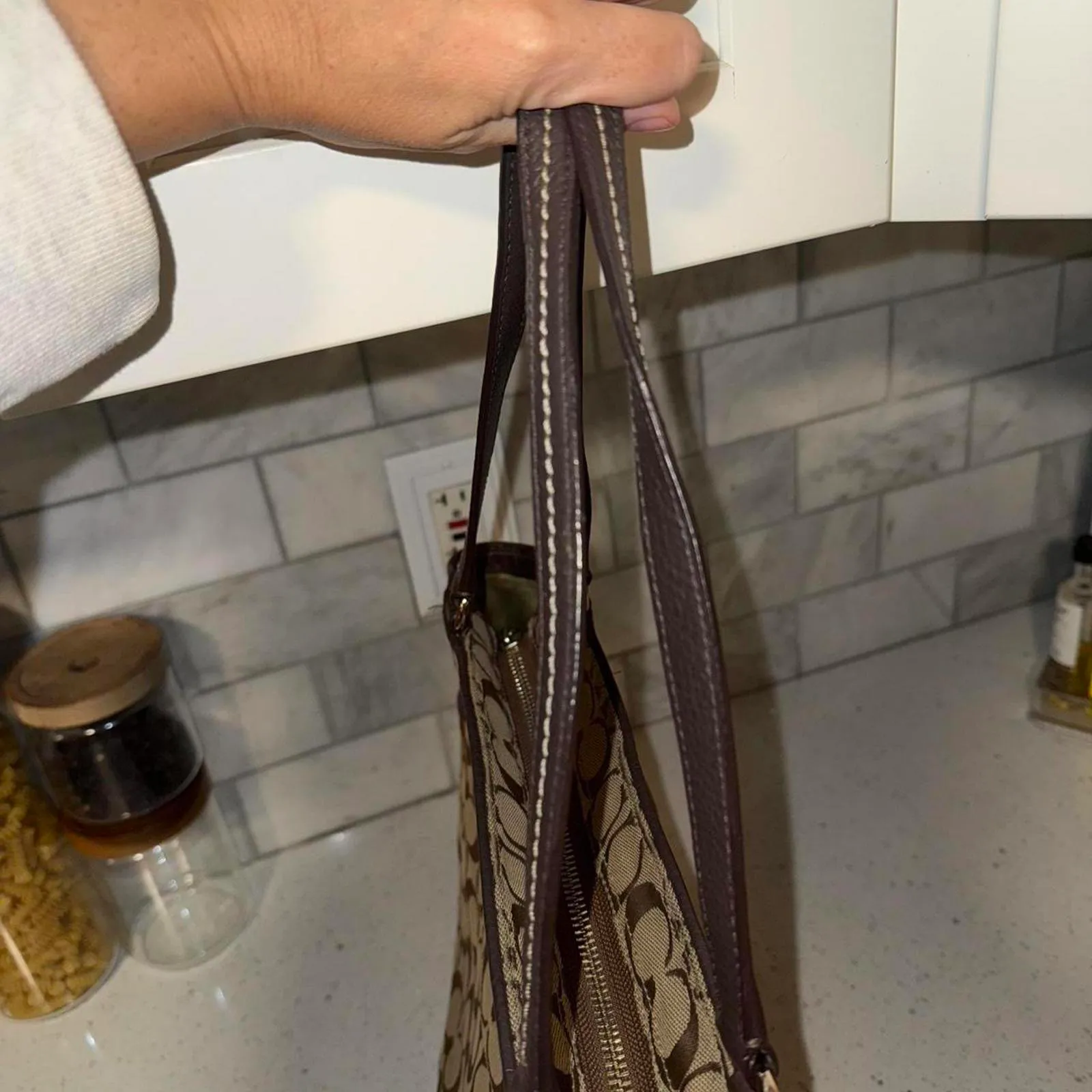 Coach Park Signature Carrie Tote - Image 7