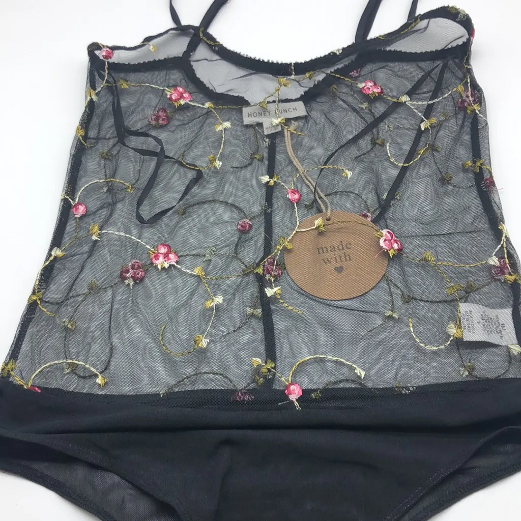 Honey Punch Sheer Floral Bodysuit - Image 7