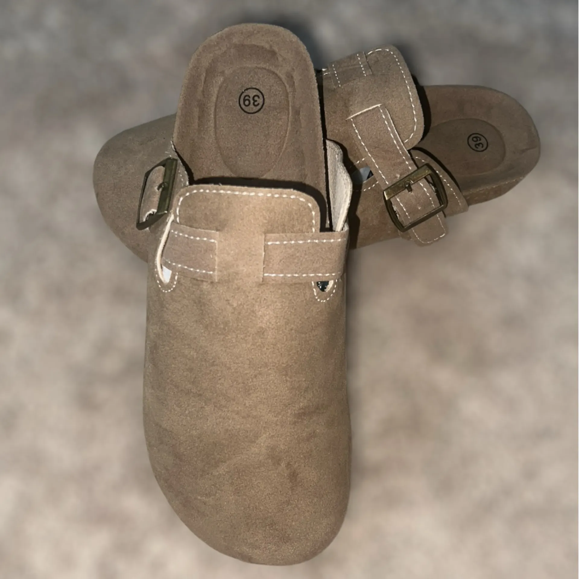 Amazon  Tan Suede Mules - Image 2