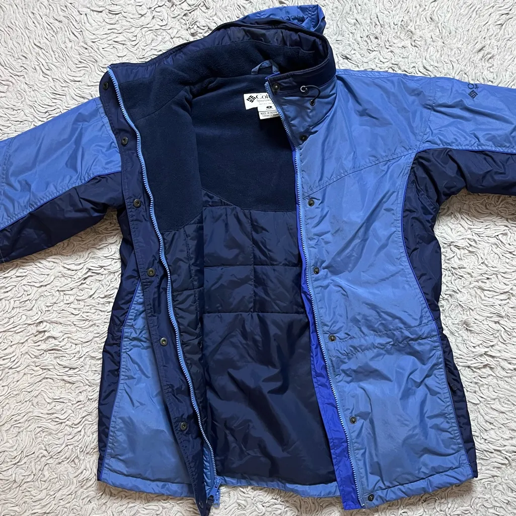 Columbia Coat Winter Parka Blue Womens S Small - Image 6
