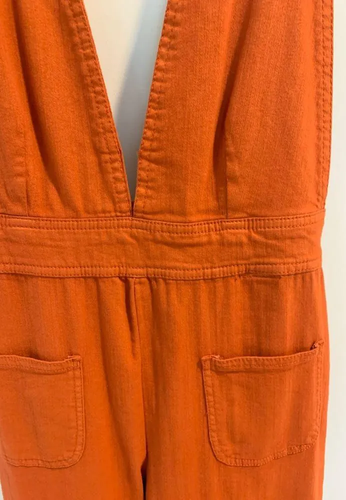 Orange Wide Leg Jumpsuit Size 4 - Image 3
