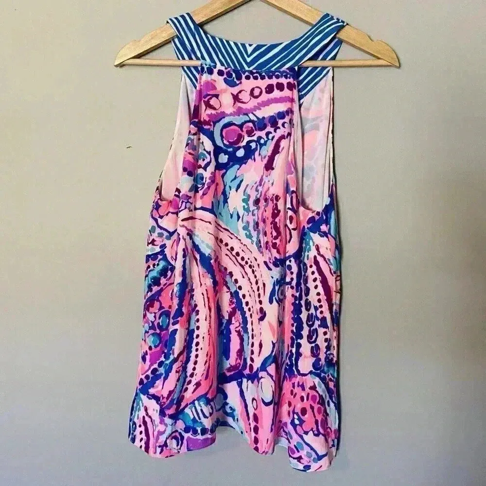 Lilly Pulitzer Achelle Top in‎ Colony Coral Shell Out -Size Small S -Preppy - Image 5