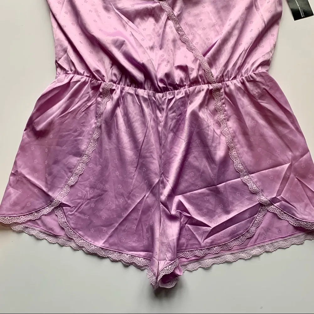 INC International Concepts Ditsy Daisy Silky Night Romper Pink Size L - Image 11