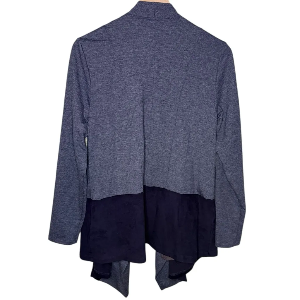 Logo Lori Goldstein Women’s Medium French Terry Cardigan Pockets A281027 - Image 9