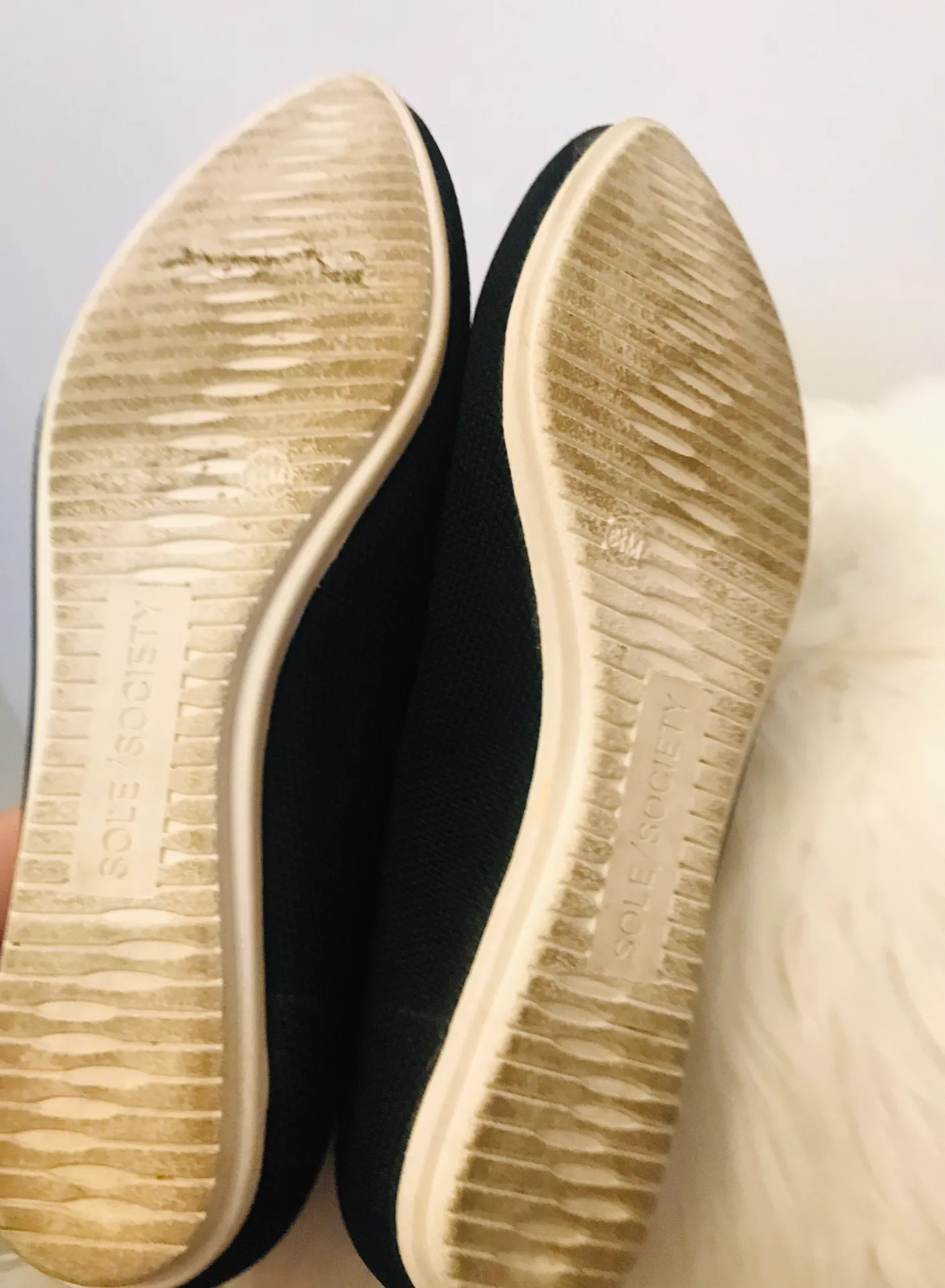 Black Flats Knit Stretch Sz 6.5 - Image 8