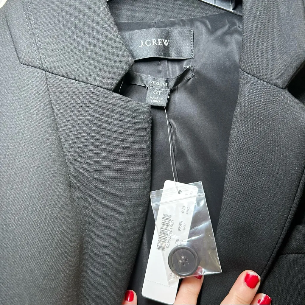 NWT J. Crew Black Women's Blazer Tall Regent blazer in four-season stretch - Image 3