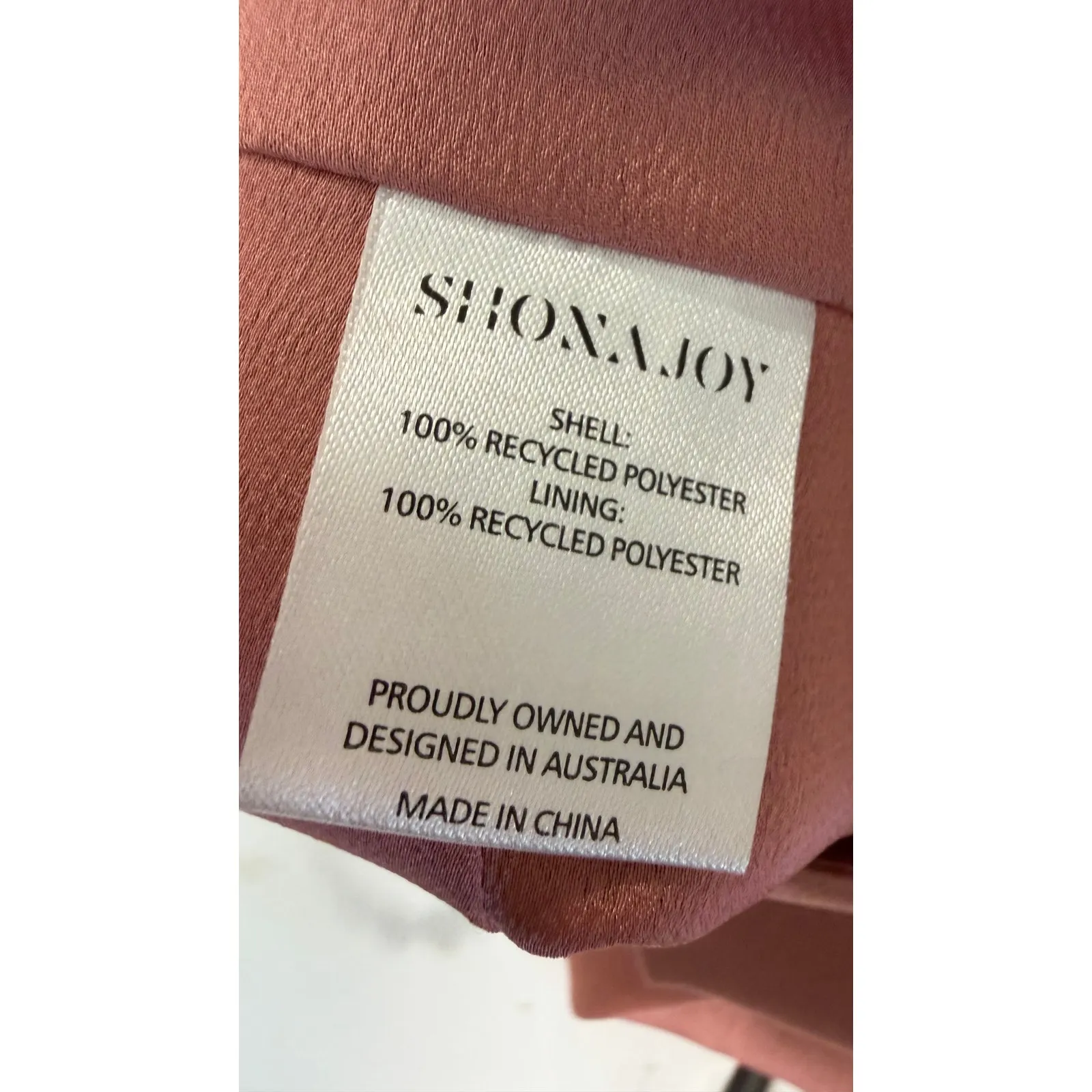 Shona Joy Midi Dress Luxe Tie Front Rose Satin Sleeveless New - Image 9