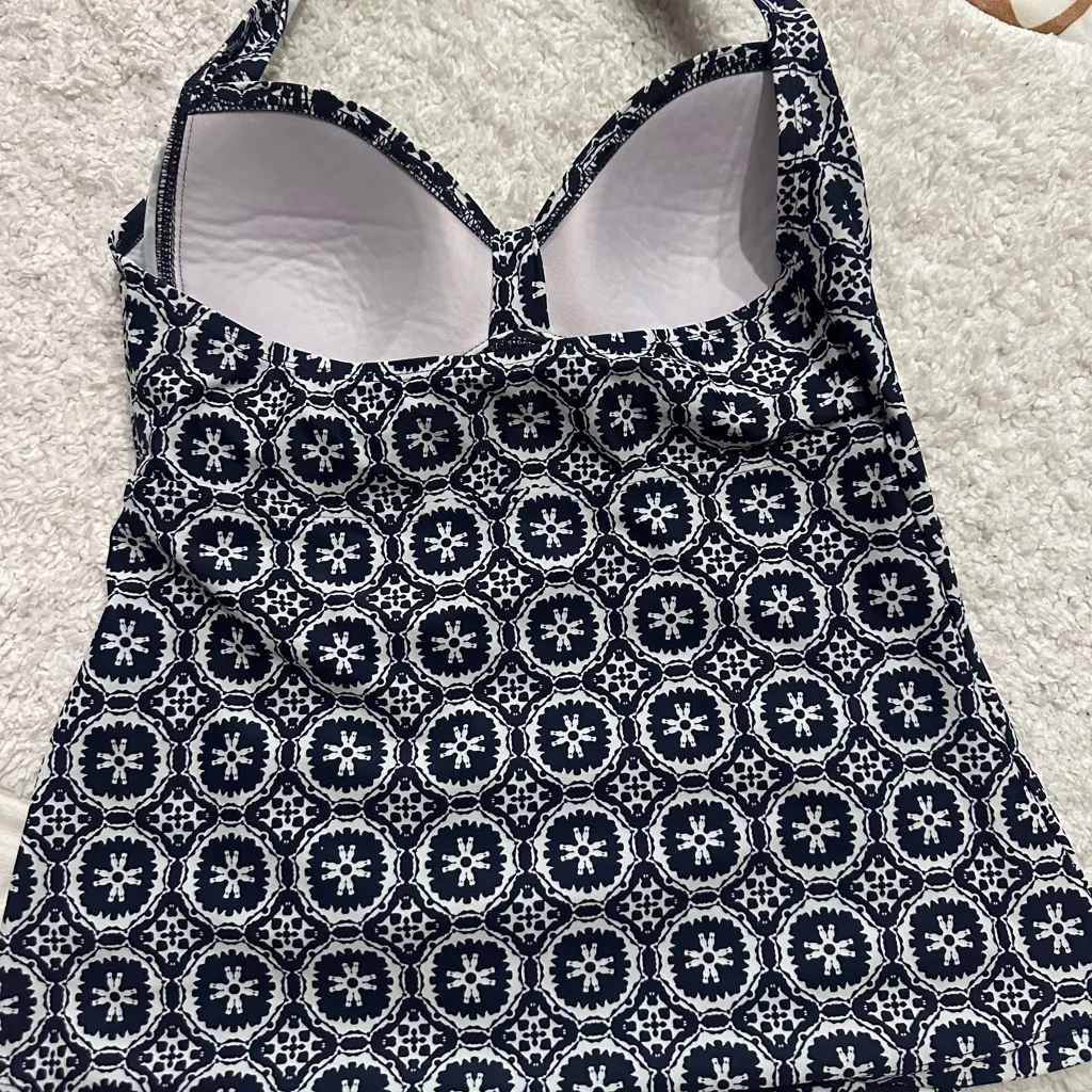 Merona navy blue and White Swimsuit - Image 8