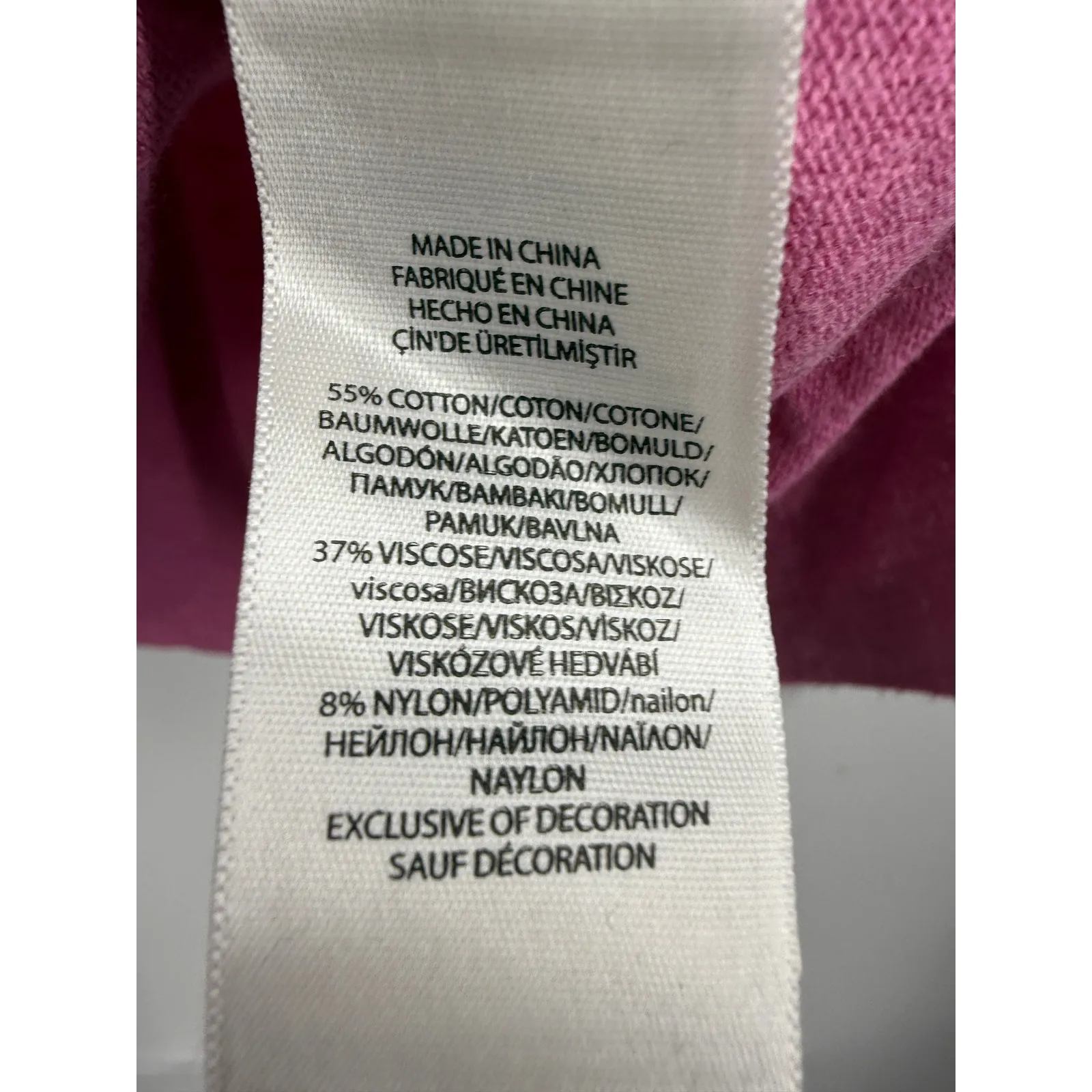 Polo Ralph Lauren Pink V Neck Long Sleeve Sweater Womens Large Cotton Blend - Image 4