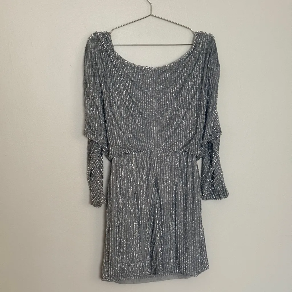 Sequin long sleeve mini dress - Image 5