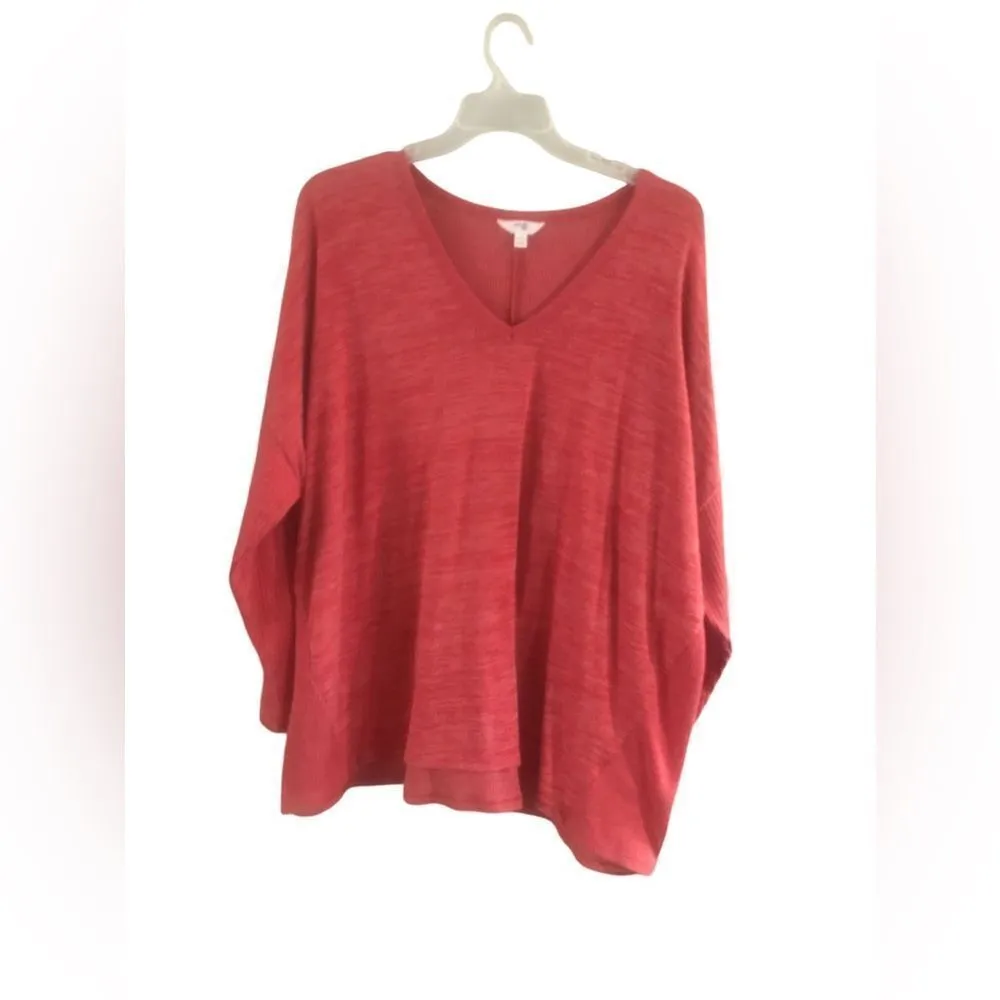 Terra & Sky Orange Long Sleeve Top Size 4X - Image 6
