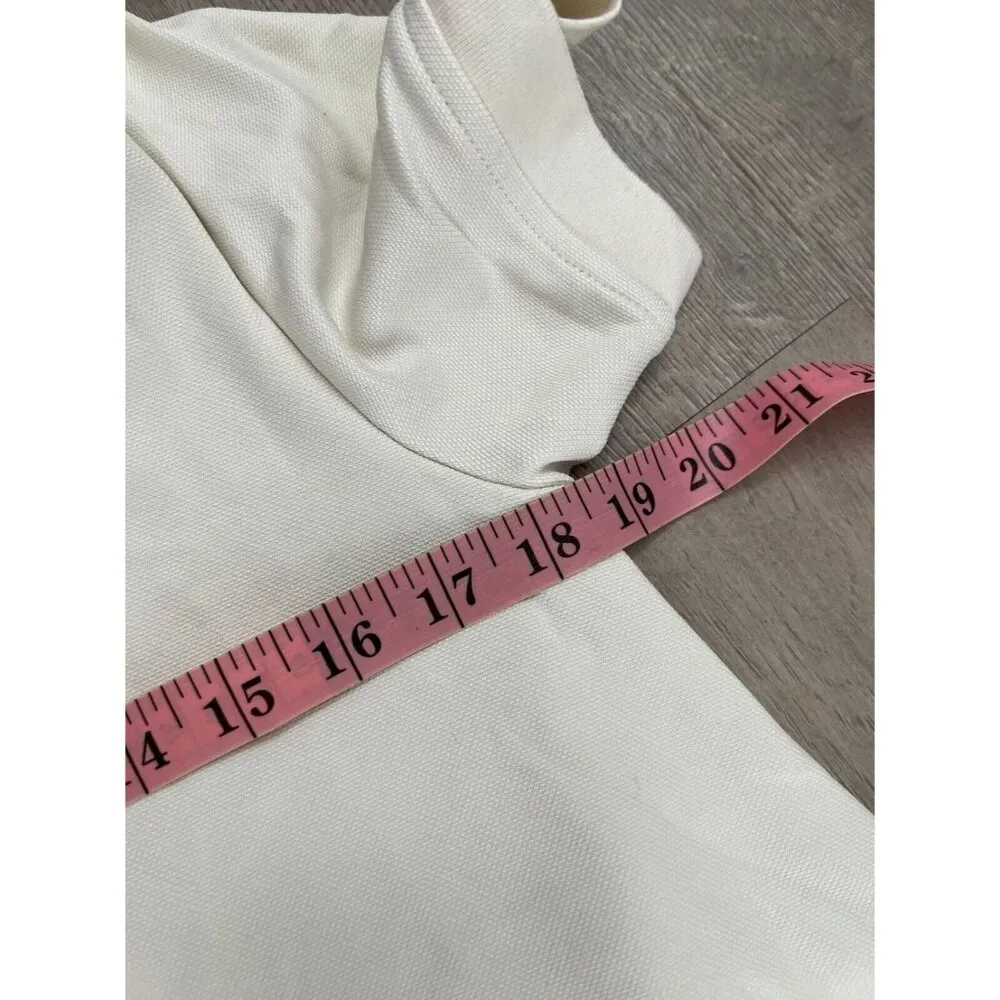 Fenty Puma Rihanna Dress Womens Ivory Polo Swing Ruffle Mini SZ M - Image 7