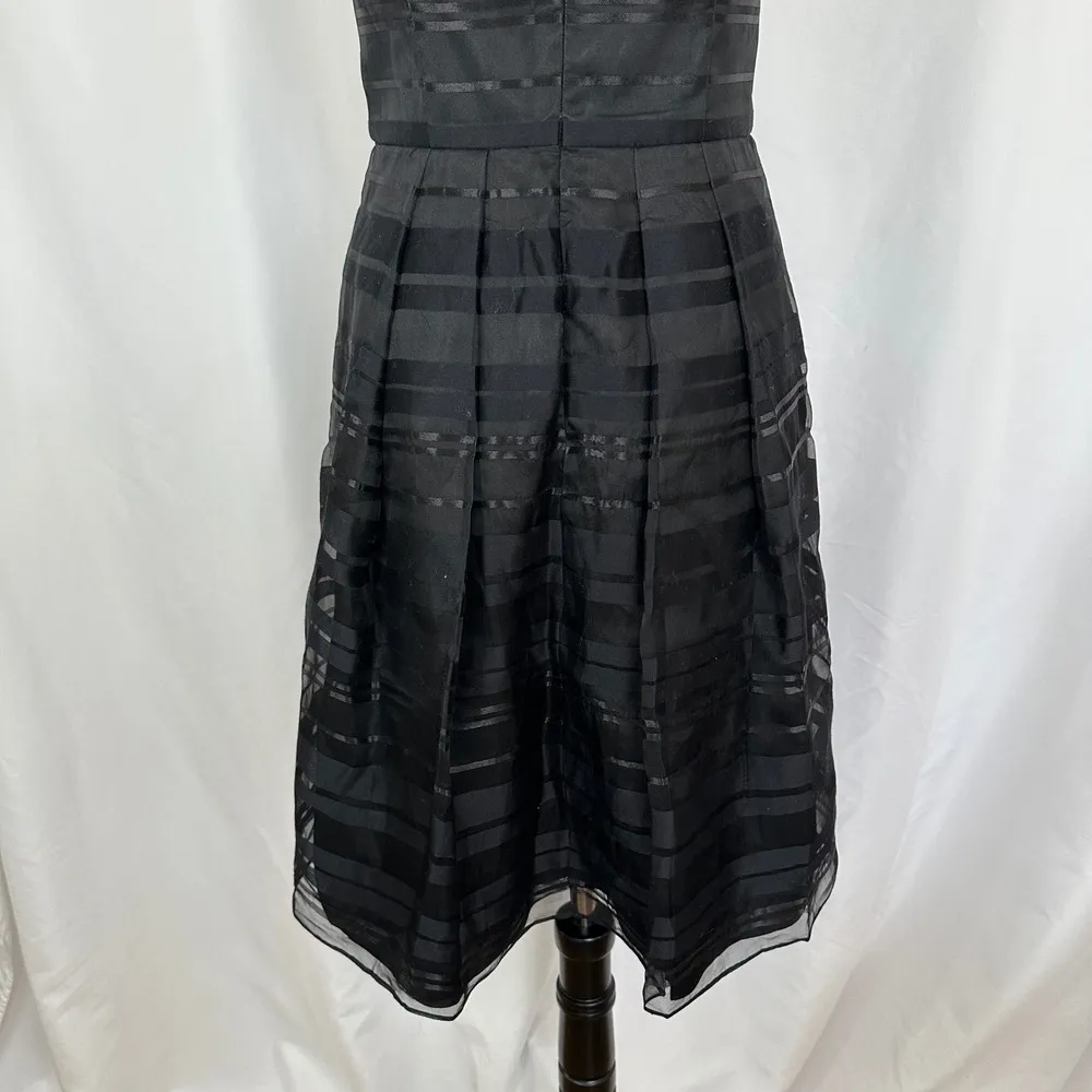 White House Black Market Strapless Dress Party Cocktail Silk Blend Black Women 6 - Image 8