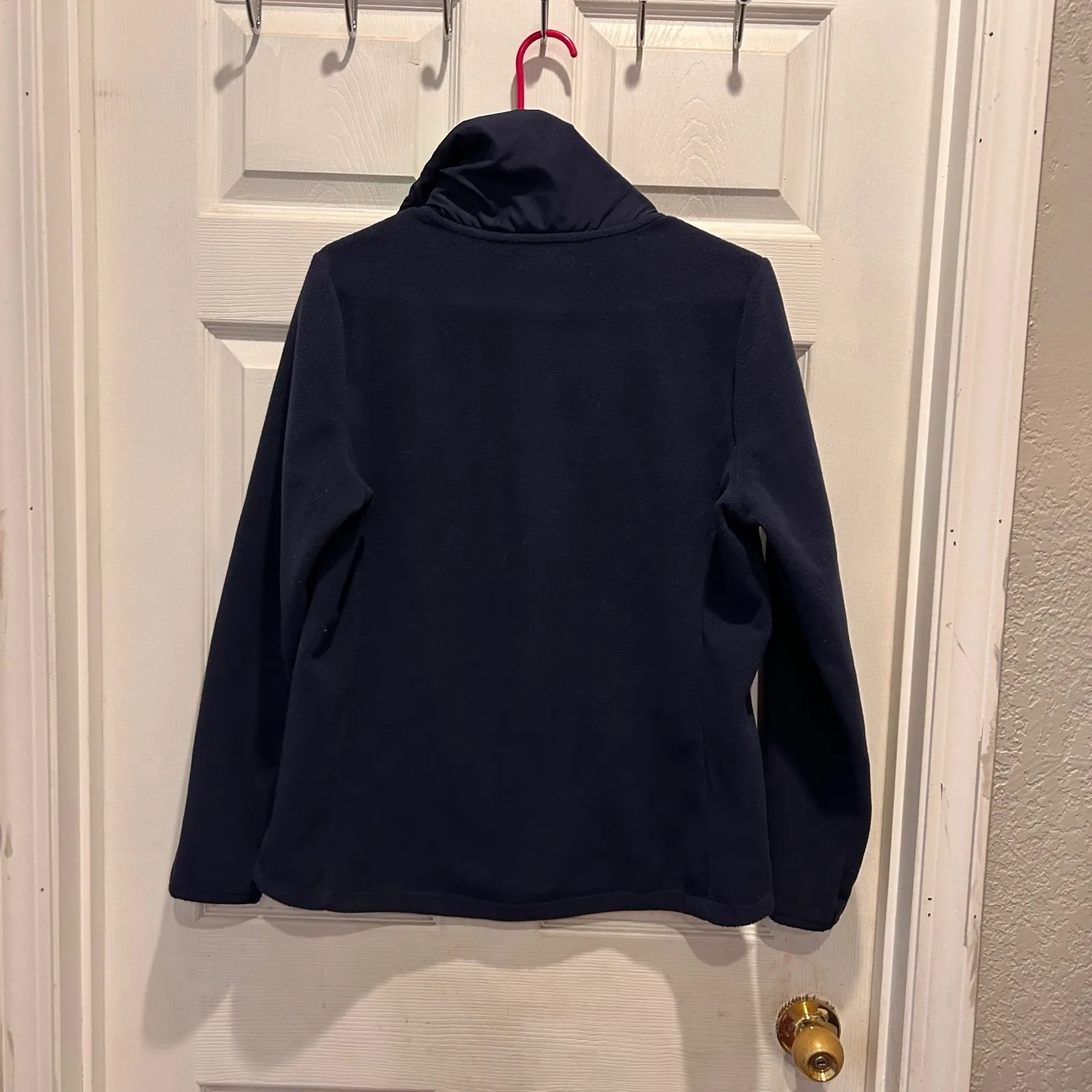 LRL Ralph Lauren Active Womens Navy Quilted Fleece Pullover Jacket Sz L Gorpcore - Image 5