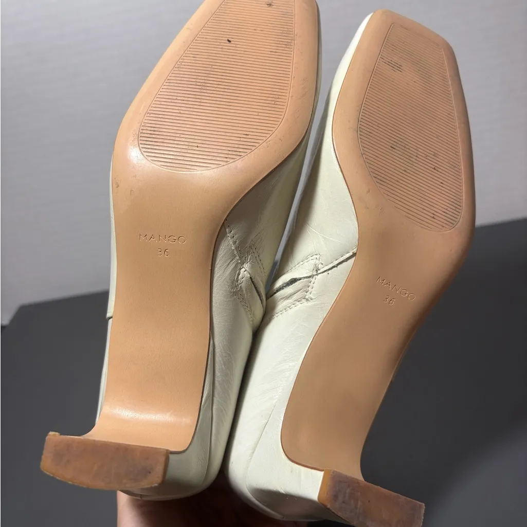 MANGO Cream Ankle Boots - Image 6