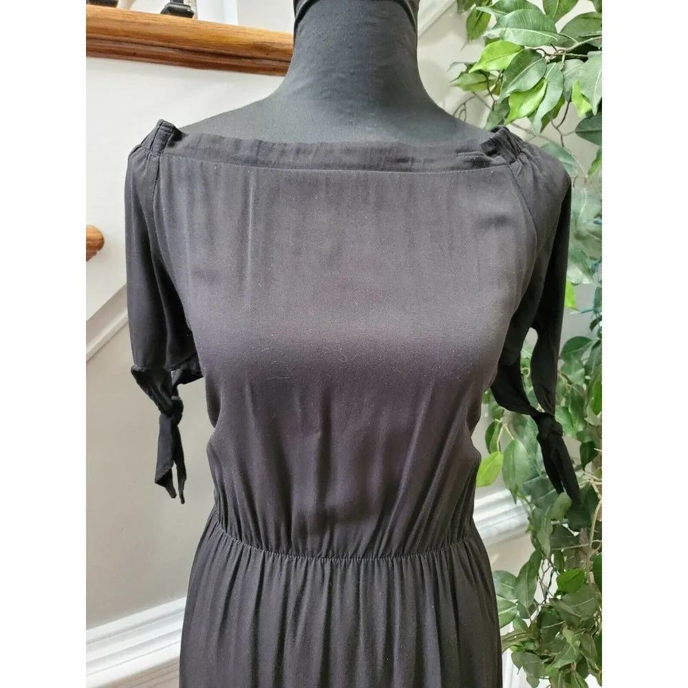 Heart & Hips Women's Solid Black 100% Rayon Bodycon Knee Length Dress Size Small - Image 4