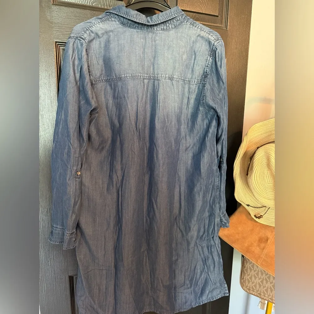 DEX Chambray LS Dress with Pockets - Image 2