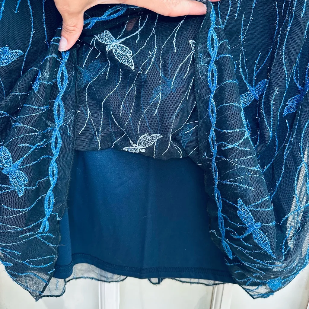 Vintage Nicole Miller Y2K 90’s MidSummer Nights Dream Dragonfly Dress Size 14 - Image 8