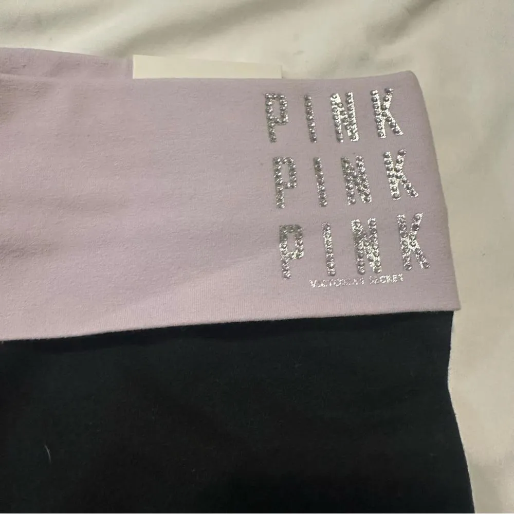 Y2K PINK Victoria Secret Bling YOGA SHORTIE SHORTS - Image 2