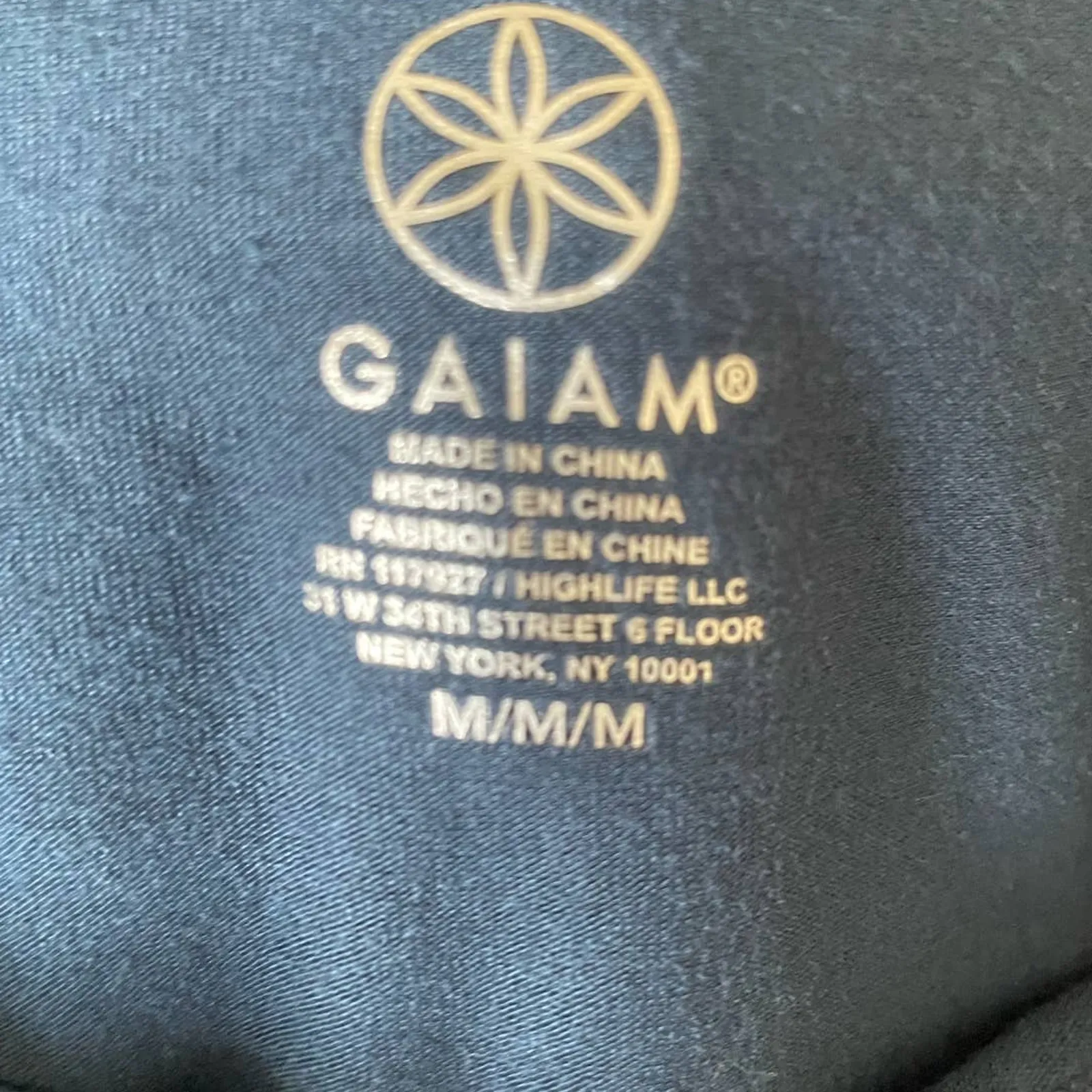 Gaiam Women Yoga Hoodie Top M Blue Color Block‎ Soft Stretch Lounge Activewear - Image 2