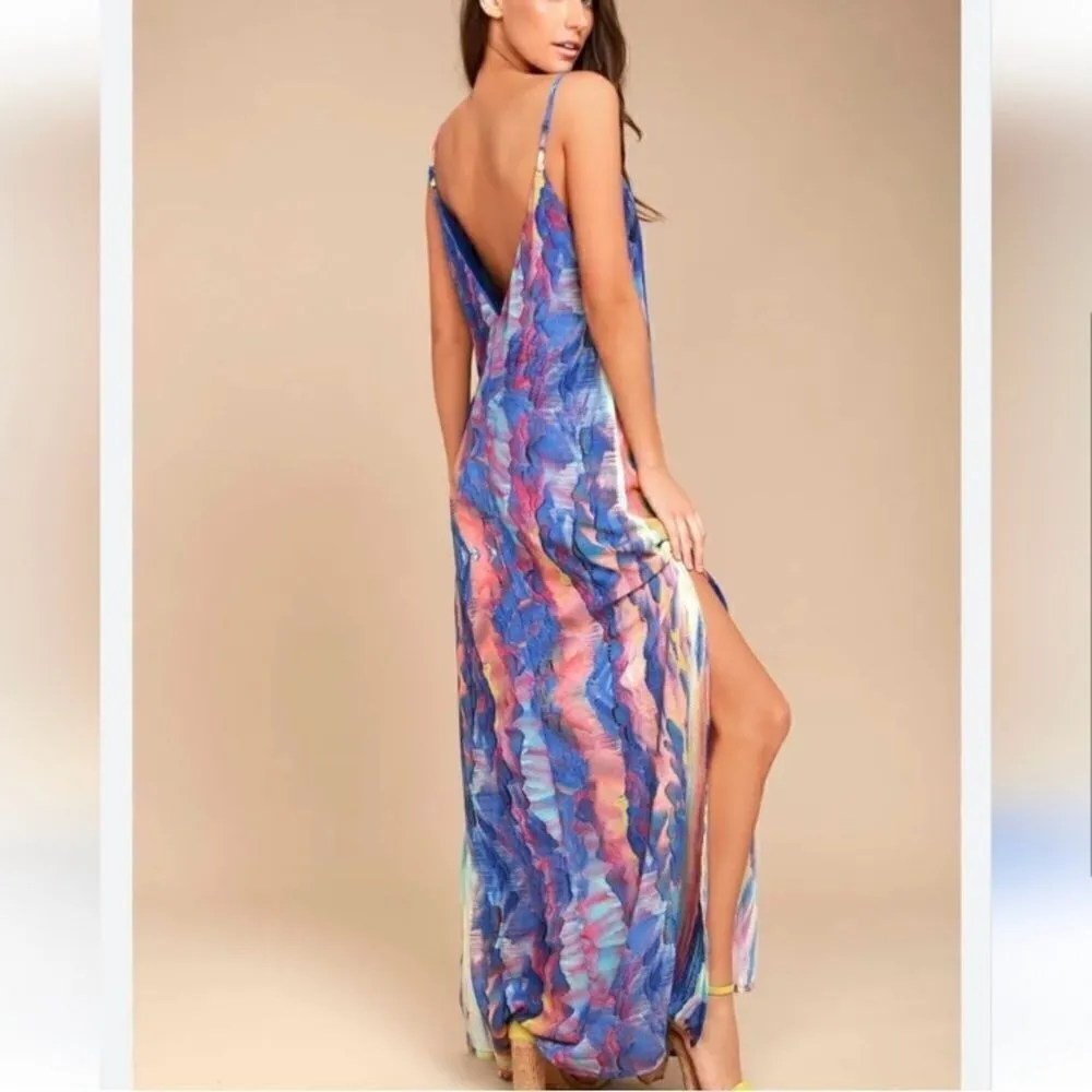 #317 LULU'S Watercolor Maxi Dress - Image 2