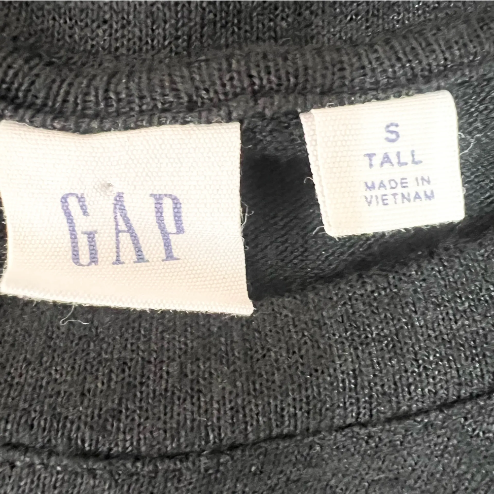 GAP Black Softspun Sleeveless Twist-Knot Hem Tank Top Size Small TALL - Image 7