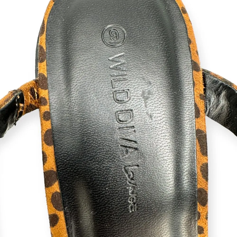Wild Diva | NWOT | Sz 9 | Animal Print Open Toe Chunky Heel Strappy Dress Pump - Image 3