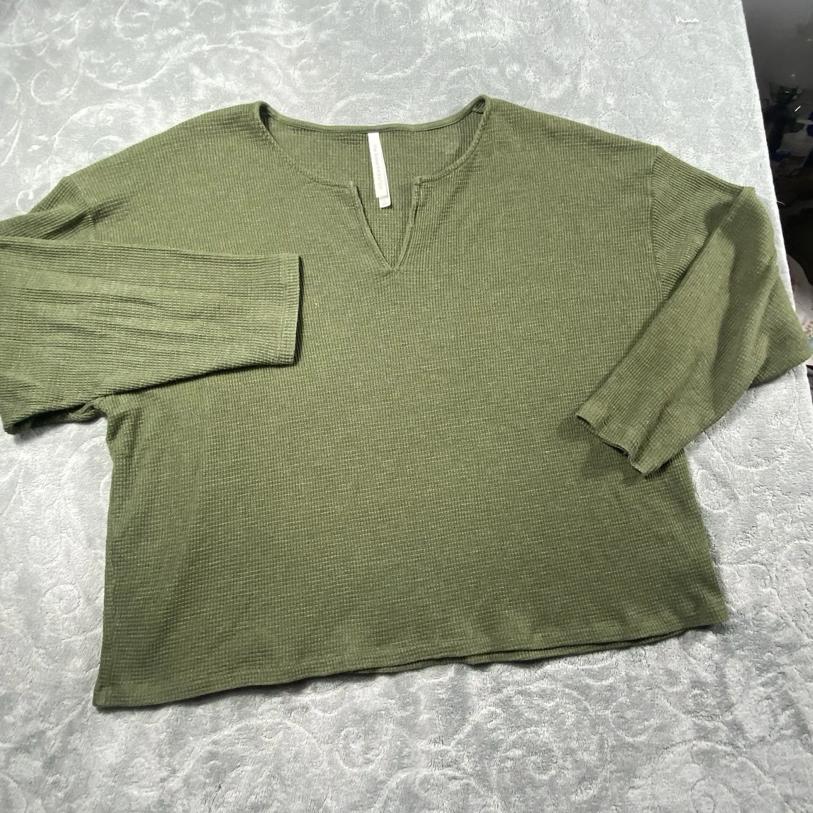 Aritzia Babaton The Group Oversized Boxy Waffle Knit Sweater Large Relaxed Sport - Image 1