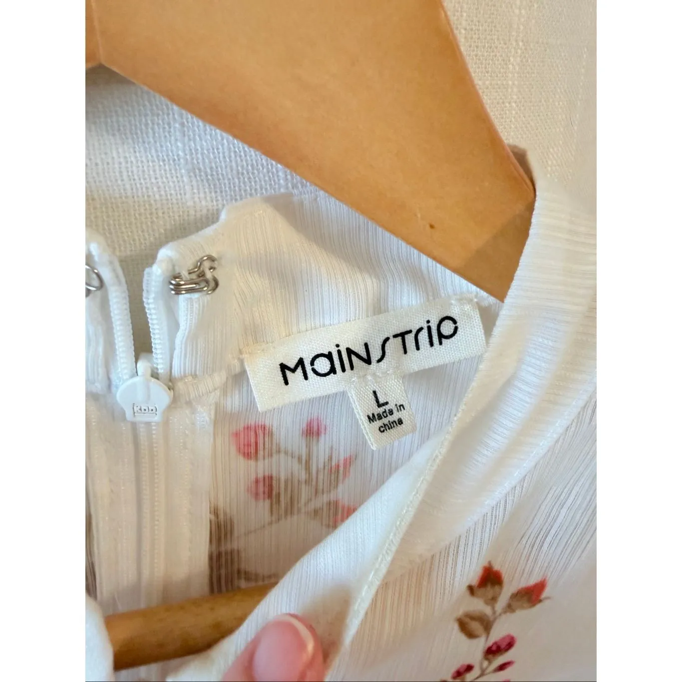 Main Strip Walking On Sunshine Mock Neck Mini Dress Size Large - Image 3