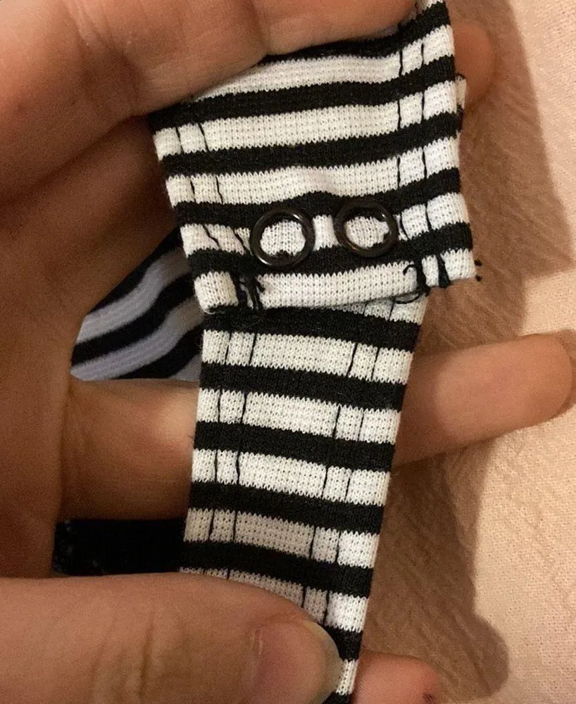 Kendall & Kylie striped deep v neck bodysuit - Image 4