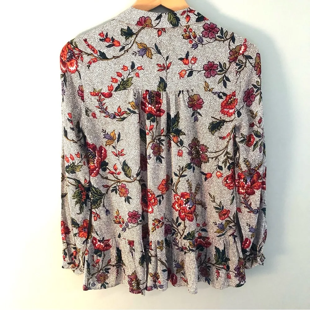 Anthropologie Maeve Janie Flounced Peasant Blouse. Size 00. - Image 4