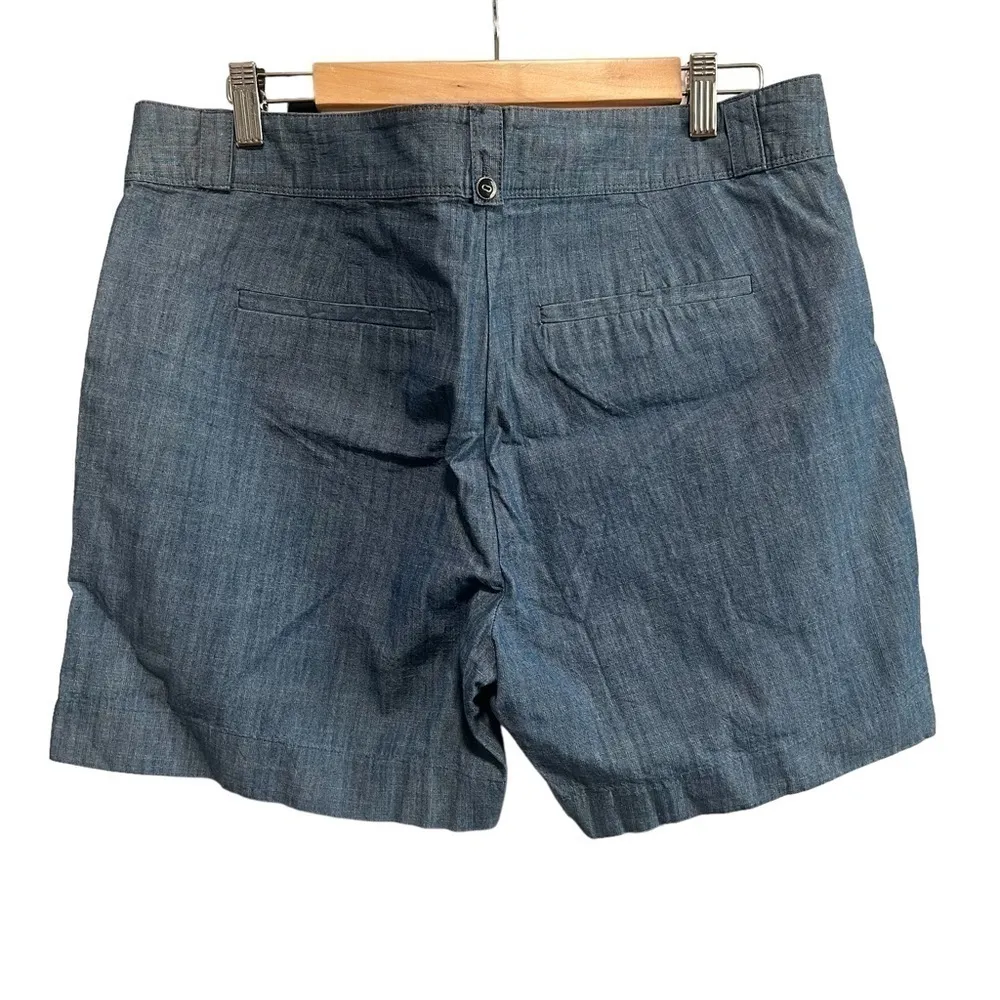 Isaac Mizrahi NWT New York Tailored Short Indigo Chambray Size 12 - Image 3