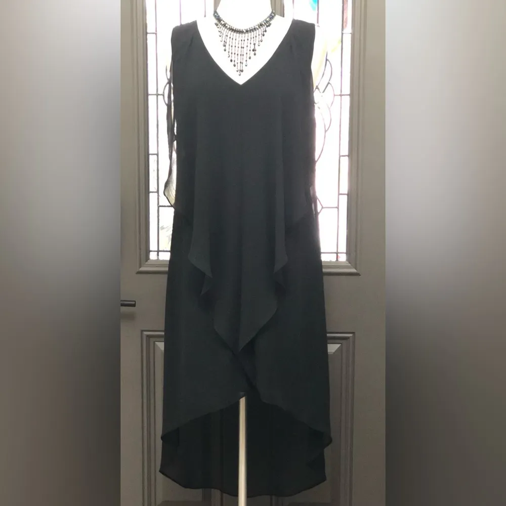 Thalia Sodi  Ruffled High-Low Black Dress, Created for Macy's - Image 2