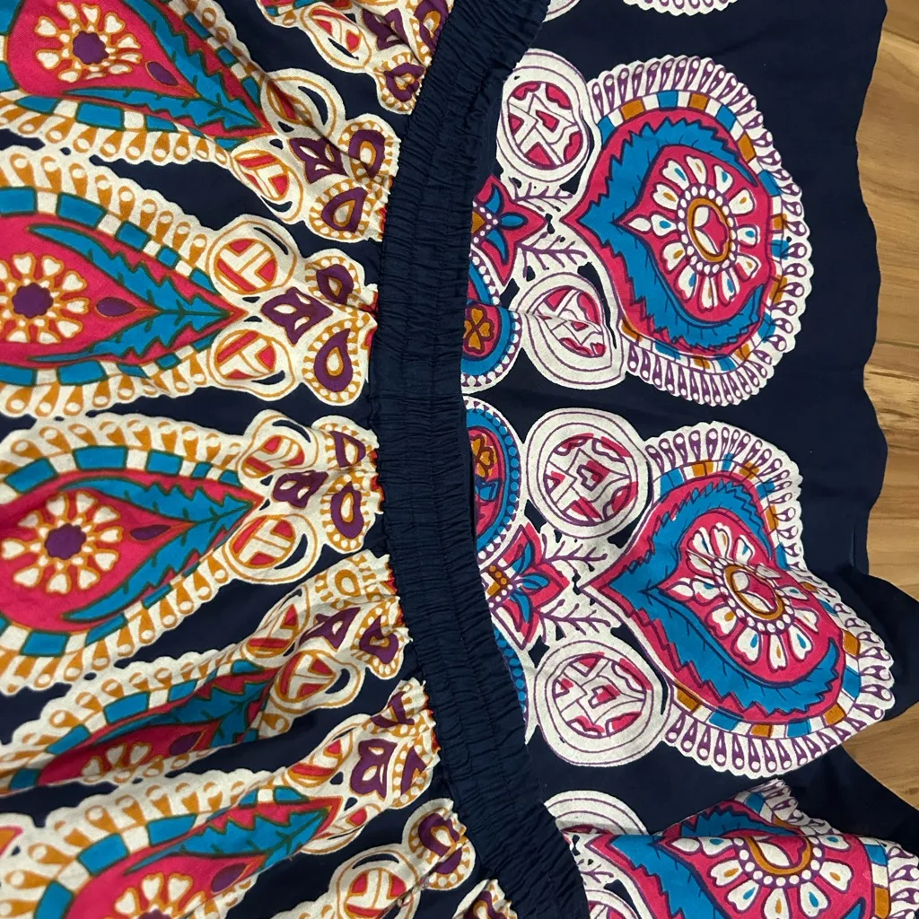 Studio West Multicolor Patterned Abstract A-Line Skirt Size Large - Image 4