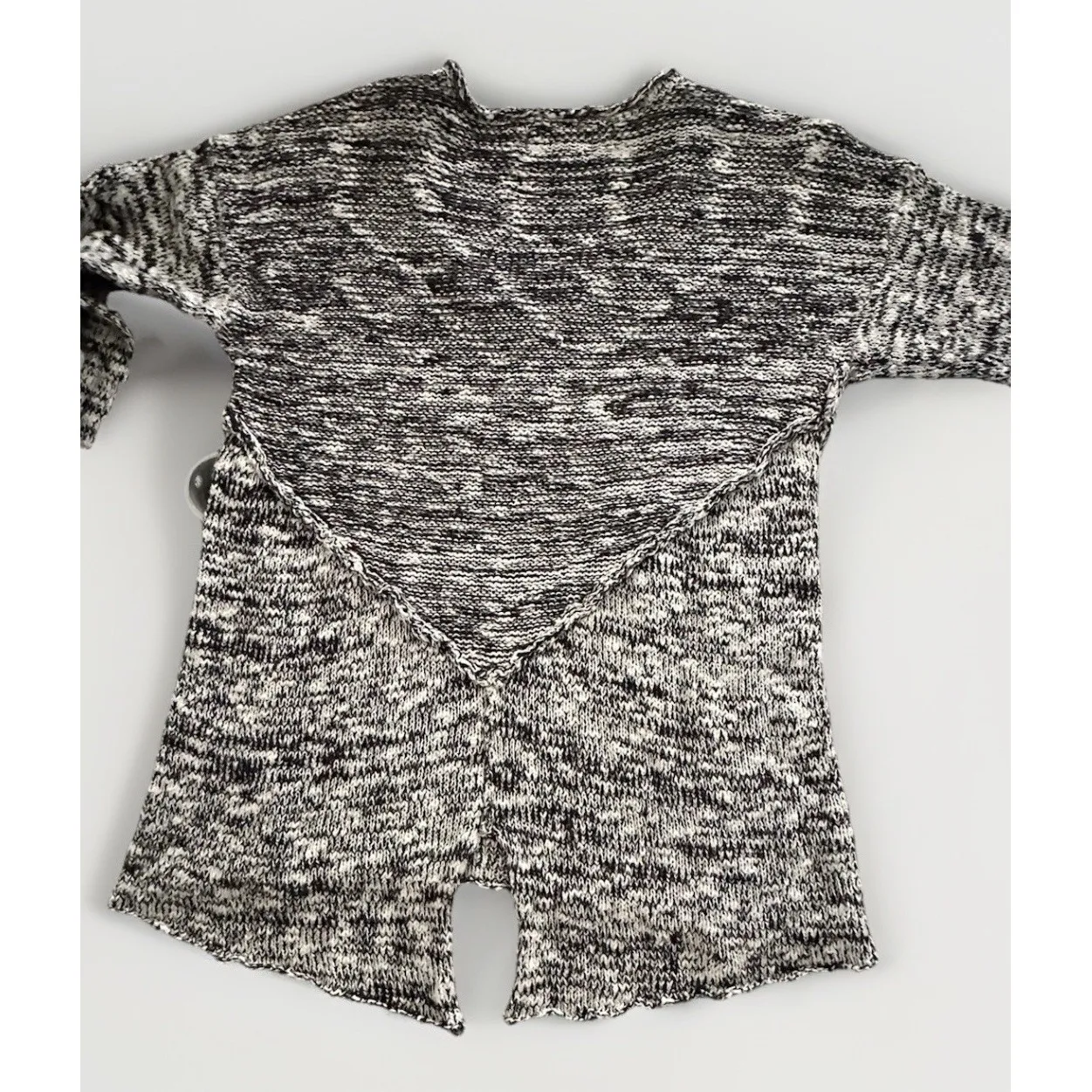 Michael Stars Knit Sweater Wool Blend Gray Pullover Hi Lo Size 1 Minimalist Warm - Image 6