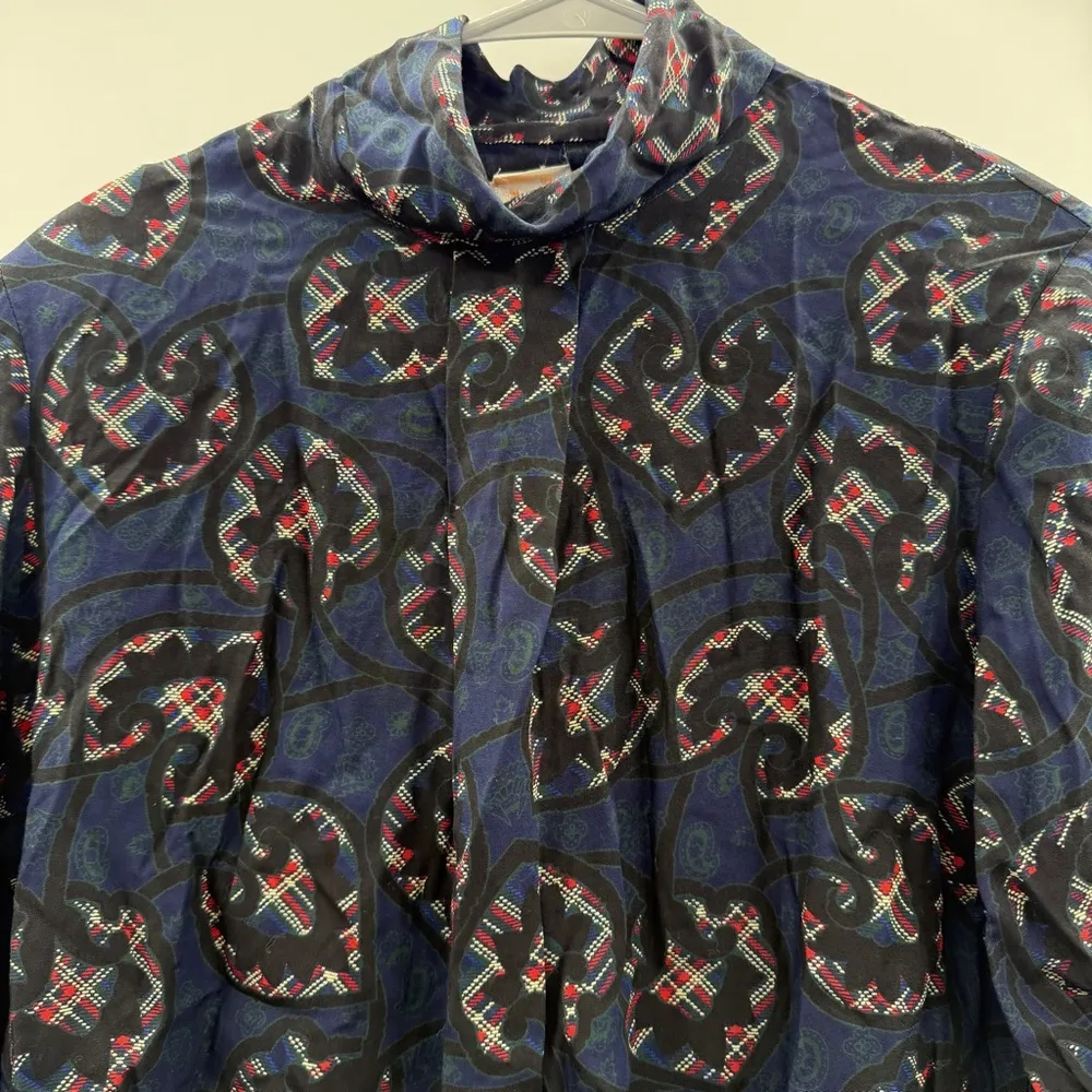 Vintage Pendleton Country Sophisticates Blue‎ Geometric Print Long Sleeve Top 10 - Image 2
