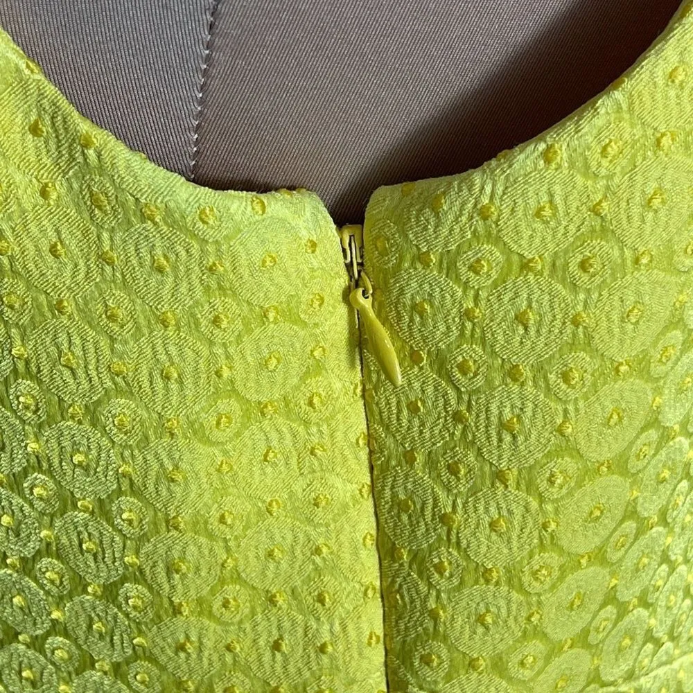 London Times Women's Sheath Dress One Shoulder Bow Bright Yellow Size 12 - Image 5