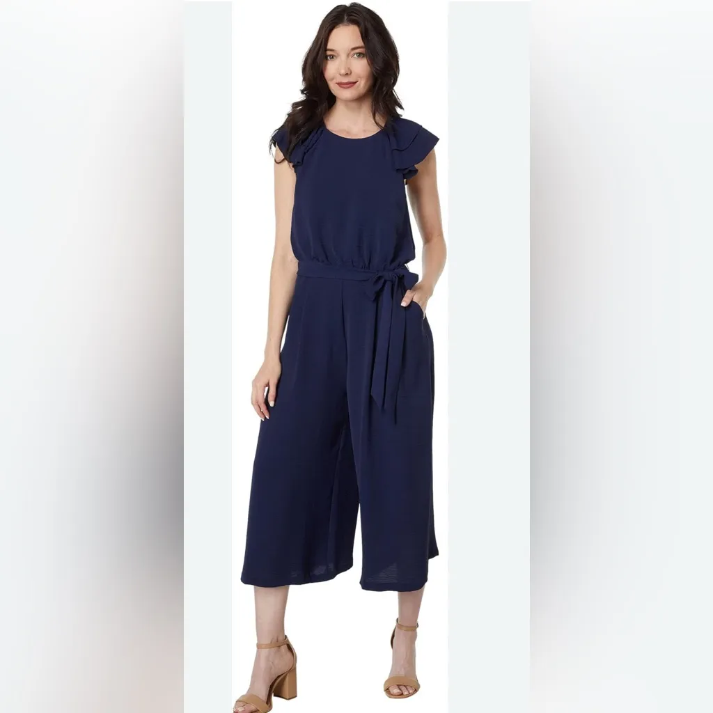 Vince Camuto Blue Jumpsuit with Wide-Leg Silhouette - Image 2