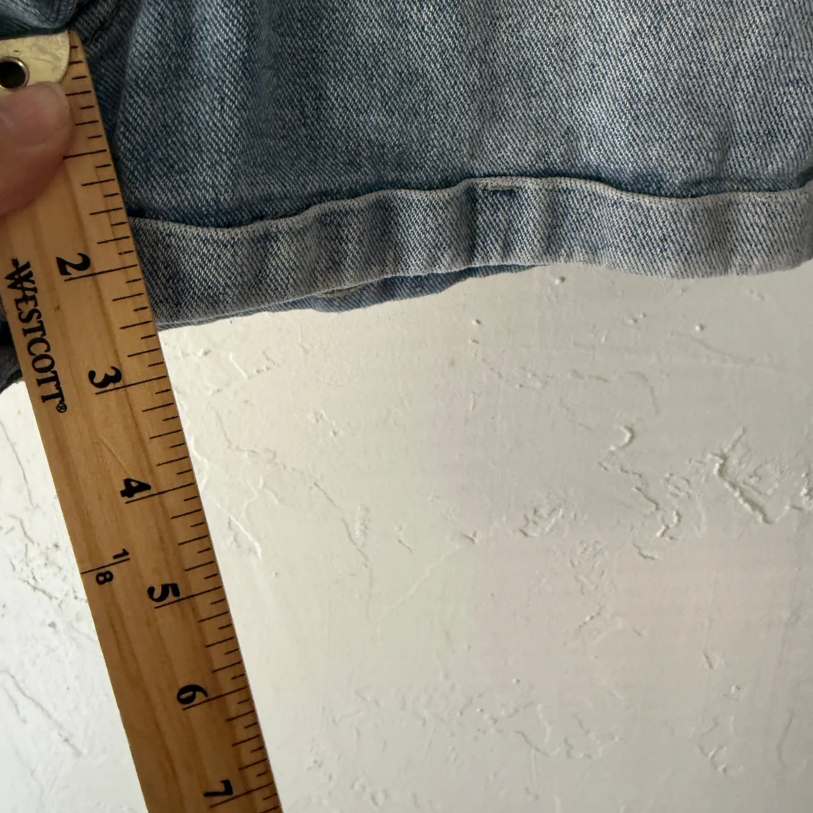 PacSun Mom‎ Shorts Women’s Size 27 Light Wash High Rise Denim 100% Cotton - Image 5